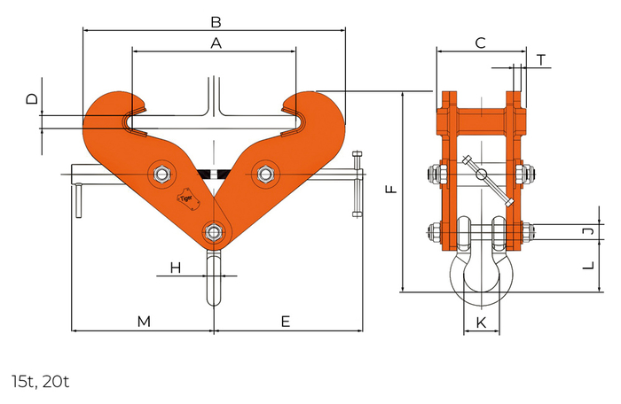 BCF Abmessungen 15t, 20t