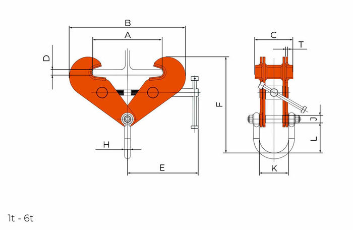 BCF Abmessungen 1t - 6t