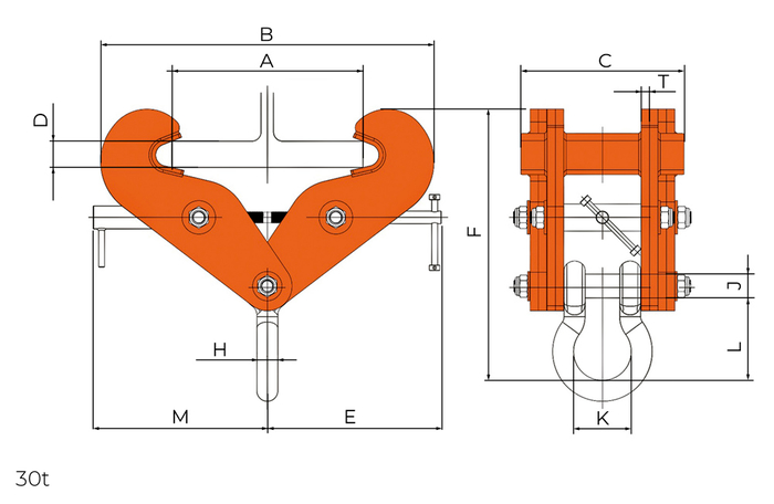 BCF Abmessungen 30t